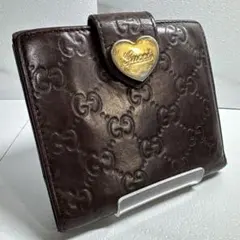 GUCCI グッチ 二つ折り財布 ハートロゴ - メルカリ
