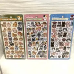 【正規品】和柄新作　ボンボンドロップシール　3枚柴犬　日本犬　猫