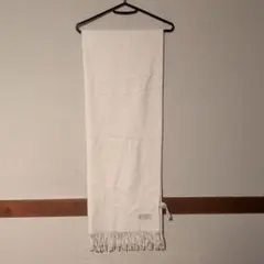 niko and... フリンジ付き白マフラー