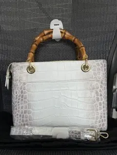 原価60万極上品 ◇ヒマラヤ クロコダイルオーダーメイドハンドバッグ