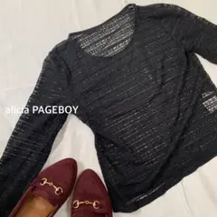 alicia PAGEBOY シースルー プルオーバー レディース トップス長袖