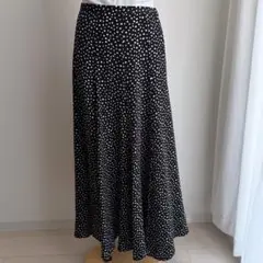 INEDCLAROドット ロングフレアスカート サイズ2 M 大人可愛い 洗える