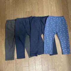 UNIQLO 裏起毛　レギンス 90 まとめ売り　4枚セット