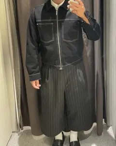 zara デニムジャケット ブラック 短丈