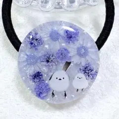 ⑤-②③レジンヘアゴム。海塗り。シマエナガ。イルカ。ホヌ。星の砂