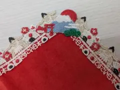 近沢レース タオルハンカチ 新品未使用 どすこい日本 レッド