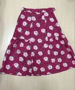 エムズグレイシー　花柄　フレアースカート　38