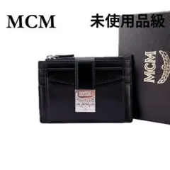 ★エムシーエム★ 小銭入れ コインケース コンパクトウォレット レザー ブラックのサムネイル