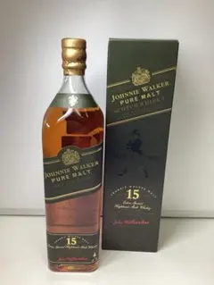 ま*き様 【希少】JOHNNIE WALKER グリーンラベル ピュアモルト 1 ジョニーウォーカー 15年 グリーンラベル ピュアモルト 正規品 43度