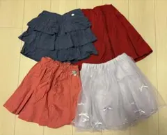 サイズ120cm春夏スカート、キュロット4点セット　anyfamなど