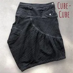 【専用✨】変形スカート 黒デニム アシメ M センソユニコ Cube-Cubeのサムネイル