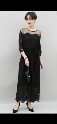 アダムエロペ troisiemechaco チュールパネル レースドレス