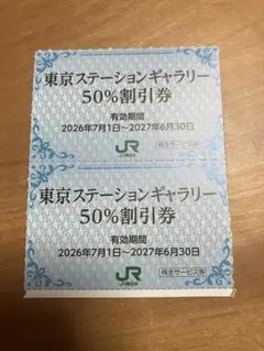 JR東日本 株主優待 東京ステーションギャラリー 50%割引券 2枚のサムネイル