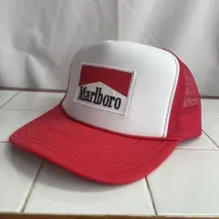 Marlboro マルボロ トラッカーキャップ レッドxホワイト　赤白　 90sのサムネイル