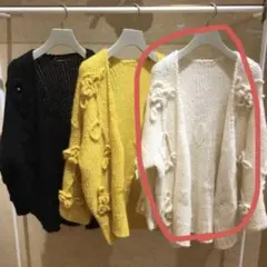 スナイデル　フラワーモチーフガウンカーディガン