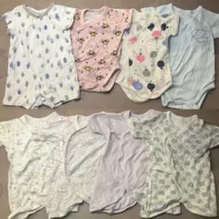 ベビーコンビ肌着4枚、ロンパース4枚セット
