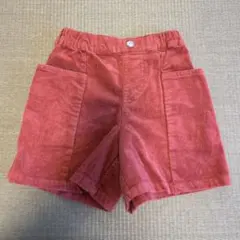 BREEZE 赤 コーデュロイ ハーフパンツ 120