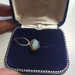 オパール オーバルカットネクタイピン ビンテージ　k10