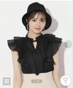 WILLSELECTIONブラックブラウスのサムネイル