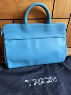 【未使用】TRION ブリーフケース ビジネスバッグ レザー ブルー 袋付き