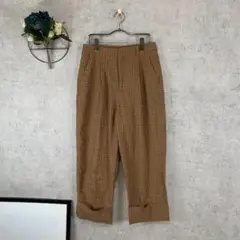 【美品】Lugnoncure レディース カジュアルパンツ テーパード チェック