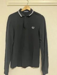 Fred Perry ブラック 長袖ポロシャツ