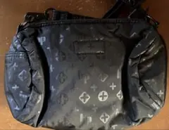 ヘッドポータープラス黒ナイロンショルダーバッグ吉田カバン　モノグラム