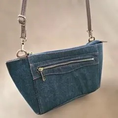 アンビリオン　ショルダーバッグ　デニム　斜めがけ　紐取り外し可能　長さ調節可能