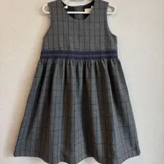 センスオブワンダー グレー チェック ワンピース ノースリーブ