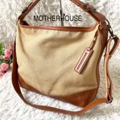 MOTHERHOUSEマザーハウスキャンバス×レザー2wayショルダーバッグのサムネイル