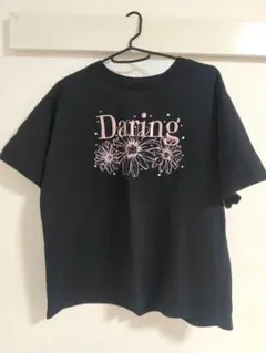 【INGNI】ロゴ 刺繍 Tシャツ ブラック Мサイズ