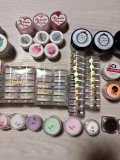 ♡*様 ネイルアクリルパウダーセット 多色 グリッター入り有　約76色画像全てセ