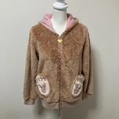 ディズニー　シェリーメイ　パーカー　ふわふわ　ブラウン　可愛い　フード付き