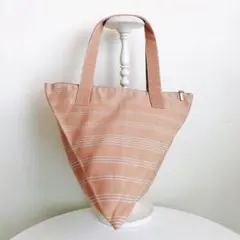 ⭐️美品★Ogg★手提げ★H.P.FRANCE★バッグ★ピンクベージュ★ボーダーのサムネイル