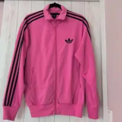 adidas ピンク ジップアップジャージ - メルカリ