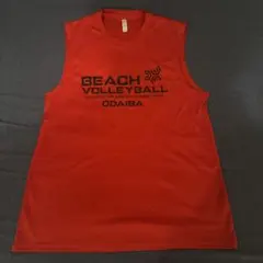 オーシャンベルビーチバレーボールタンクトップ 赤 ODAIBA