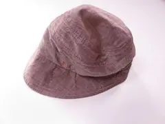 【値下げ】DAKS　ダックス　帽子　茶　軽量　元々シワ加工素材 ロゴ入　57cm