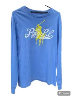 美品　ポロ・ラルフ・ローレン 長袖カットソー 青　XLサイズ
