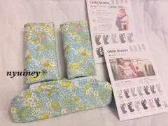 エルゴオムニ系統カバーset表裏Wガーゼ　4面かえれるリバーシブル　お花