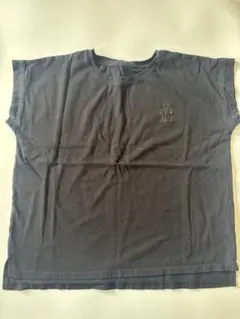 ALMOND OIL 刺繍ロゴTシャツ ブラック フリーサイズ 半袖 美品