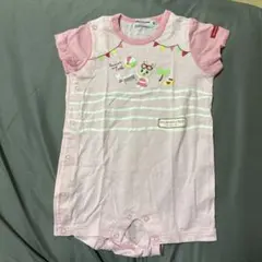 MIKI HOUSE ロンパース ピンク 80