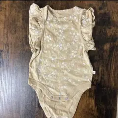 GAP 花柄フリル袖ロンパース　0-3month