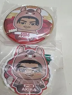 EXILE　AKIRA　缶バッジ　ステッカー　二種セット　午