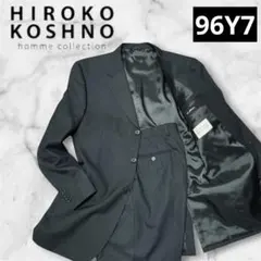 HIROKO KOSHINO セットアップ スーツ ブラック ストライプ96Y7