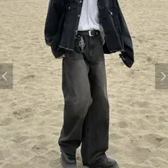 Chikashitsu+ vintage wash wide denimのサムネイル