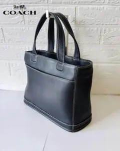COACH オールドコーチ ハンドバッグ 本革 グラブタンレザー ネイビーのサムネイル