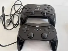 Wii クラシックコントローラーPro 黒Ｘ2