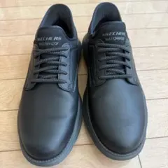 【SKECHERS】 SLIP-INS 防水スニーカー黒メモリーアーチ