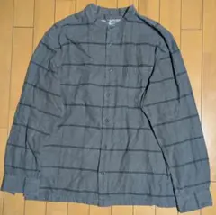 無印良品 スタンドカラー 長袖シャツ Lサイズ
