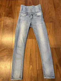 ★専用★GYDAハイウエストボタンスキニーデニムパンツ アイスブルーS